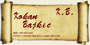 Kokan Bajkić vizit kartica